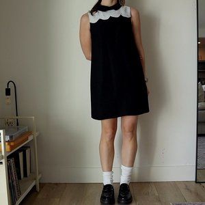 peter pan collar two tone "Wednesday Addams" dress